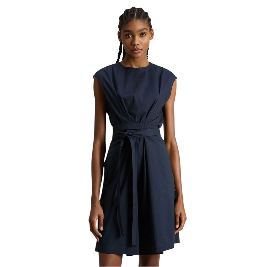 Vestito in popeline di puro cotone con cintura da donna Woolrich | CFWWDR01803989